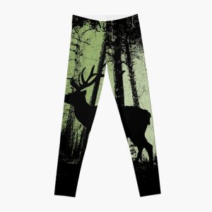 Twilight Rừng Động vật hoang dã Deer Stag Silhouette Leggings RB2409 product Offical Twilight Merch