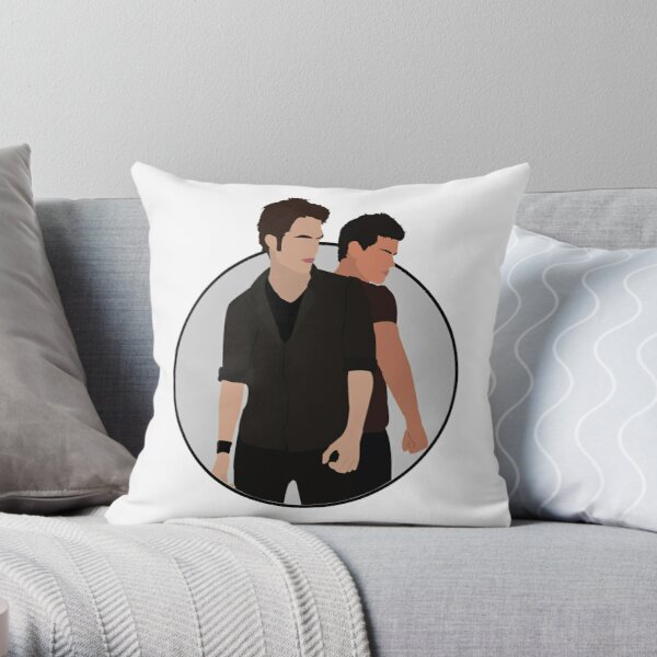 Edward and Jacob Throw Pillow RB2409 product Offical Twilight Merch