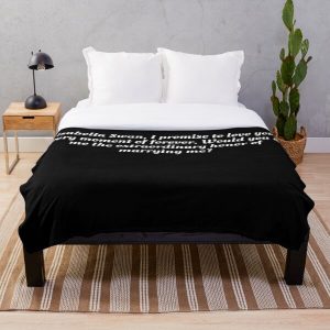 Edward Cullen's marriage proposal to Bella Swan ( twilight ) ( black version ) Throw Blanket RB2409 product Offical Twilight Merch